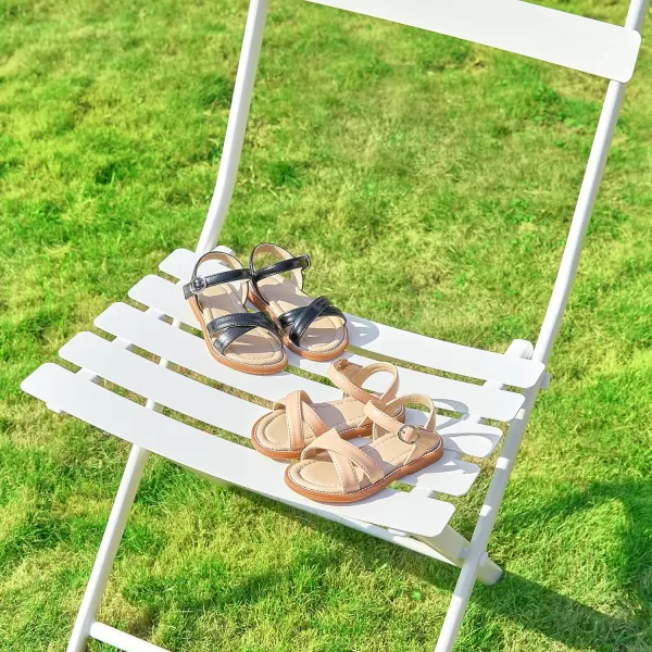 Felix &amp; Flora Toddler Girls Sandals Soft Rubber Flats Summer Baby Flower Girl Shoes.