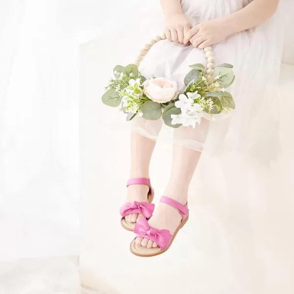 Felix &amp; Flora Toddler Girls Sandals Soft Rubber Flats Summer Baby Flower Girl Shoes.