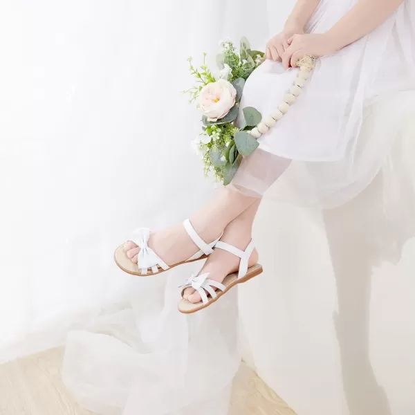 Felix &amp; Flora Toddler Girls Sandals Soft Rubber Flats Summer Baby Flower Girl Shoes.