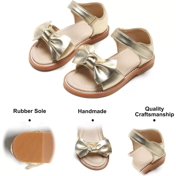 Felix &amp; Flora Toddler Girls Sandals Soft Rubber Flats Summer Baby Flower Girl Shoes.