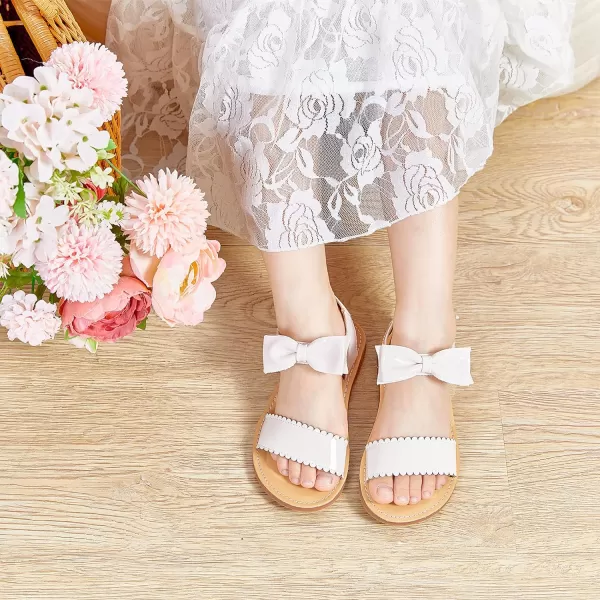 Felix &amp; Flora Toddler Girls Sandals Soft Rubber Flats Summer Baby Flower Girl Shoes.