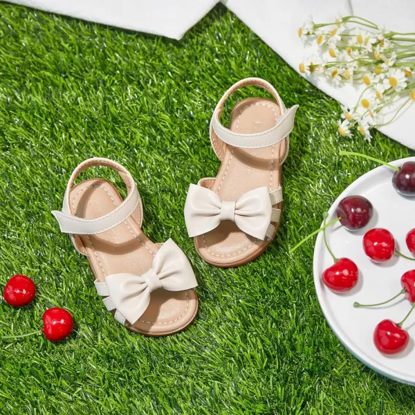 Felix &amp; Flora Toddler Girls Sandals Soft Rubber Flats Summer Baby Flower Girl Shoes.