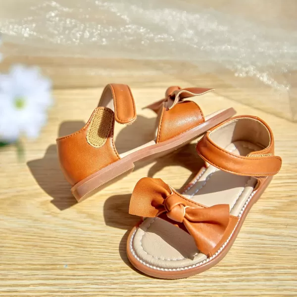 Felix &amp; Flora Toddler Girls Sandals Soft Rubber Flats Summer Baby Flower Girl Shoes.