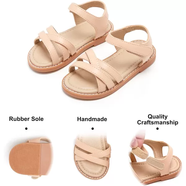 Felix &amp; Flora Toddler Girls Sandals Soft Rubber Flats Summer Baby Flower Girl Shoes.