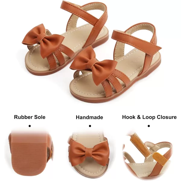 Felix &amp; Flora Toddler Girls Sandals Soft Rubber Flats Summer Baby Flower Girl Shoes.