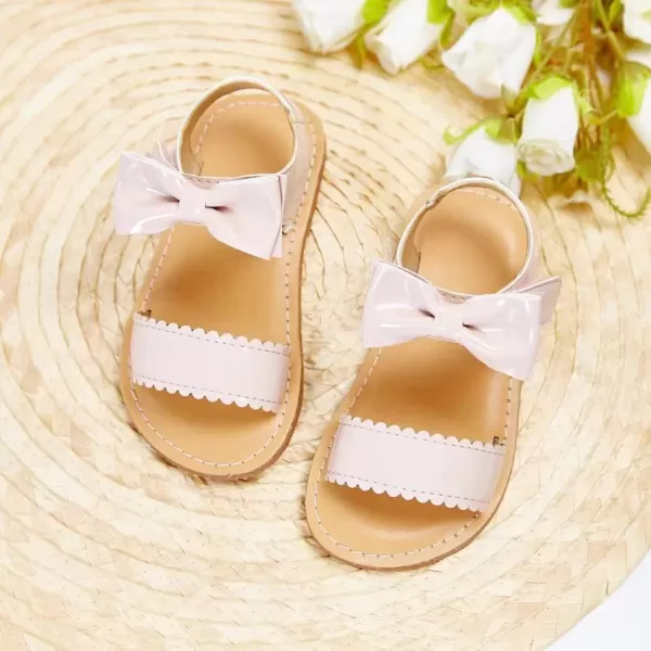 Felix &amp; Flora Toddler Girls Sandals Soft Rubber Flats Summer Baby Flower Girl Shoes.