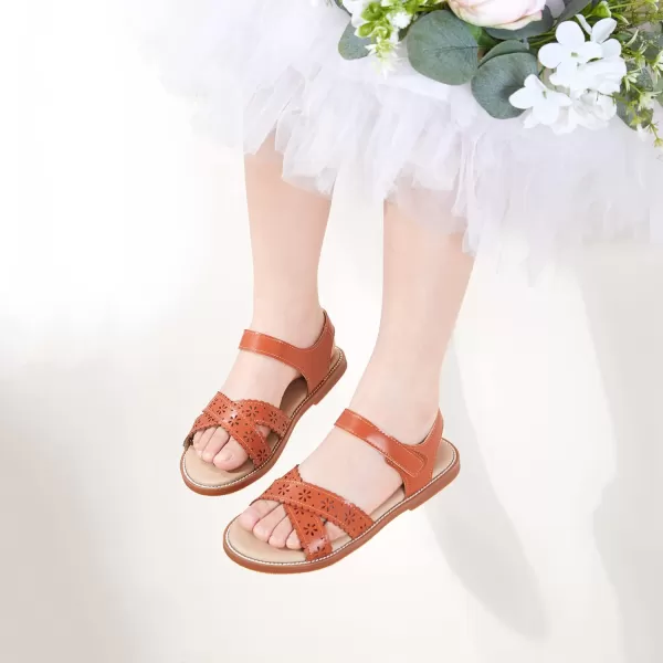 Felix &amp; Flora Toddler Girls Sandals Soft Rubber Flats Summer Baby Flower Girl Shoes.