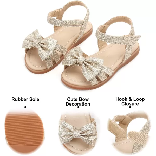 Felix &amp; Flora Toddler Girls Sandals Soft Rubber Flats Summer Baby Flower Girl Shoes.