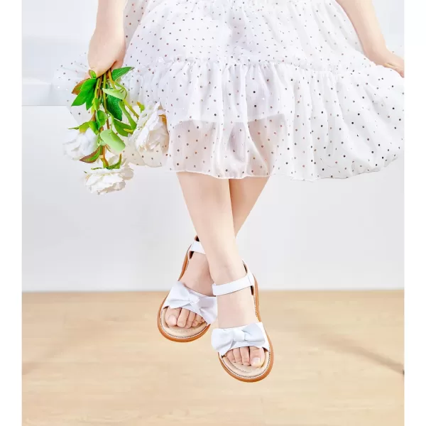 Felix &amp; Flora Toddler Girls Sandals Soft Rubber Flats Summer Baby Flower Girl Shoes.