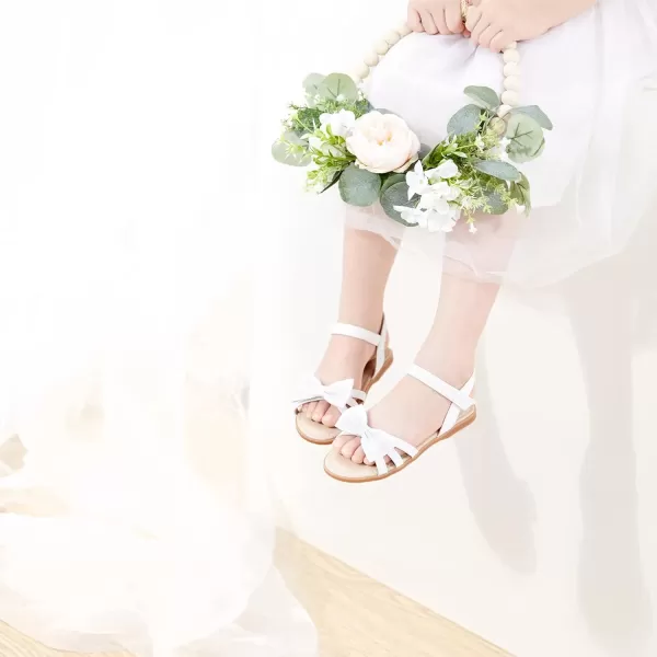 Felix &amp; Flora Toddler Girls Sandals Soft Rubber Flats Summer Baby Flower Girl Shoes.
