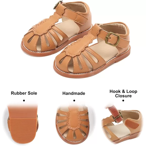 Felix &amp; Flora Toddler Girls Sandals Soft Rubber Princess Flat Shoes Summer Flower Girl Shoes
