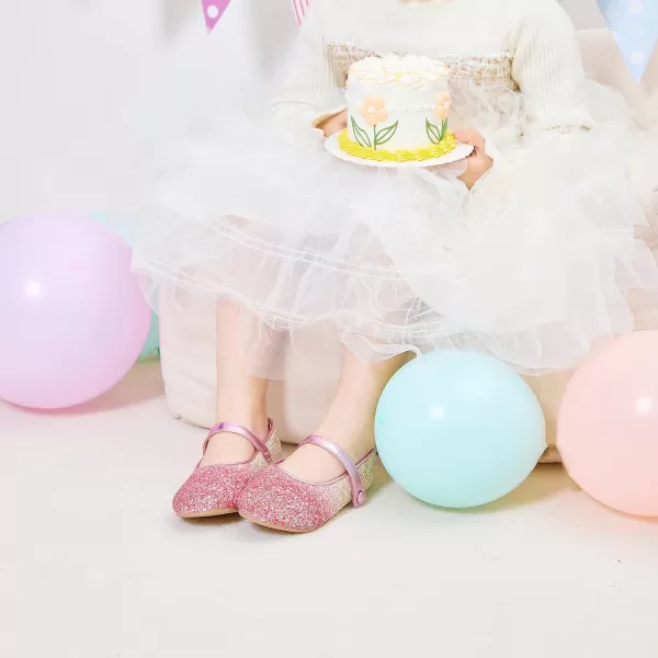 Felix &amp; Flora Toddler Little Girl Dress Shoes - Girl Mary Jane Flats Party School Wedding