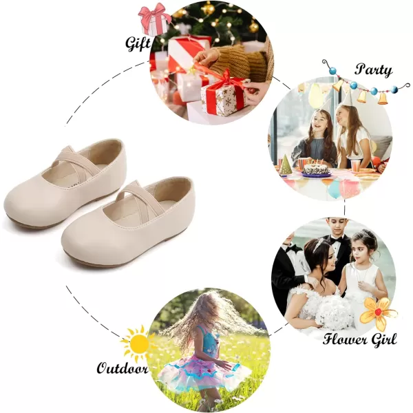Felix &amp; Flora Toddler Little Girl Dress Shoes - Girl Mary Jane Flats Party School Wedding