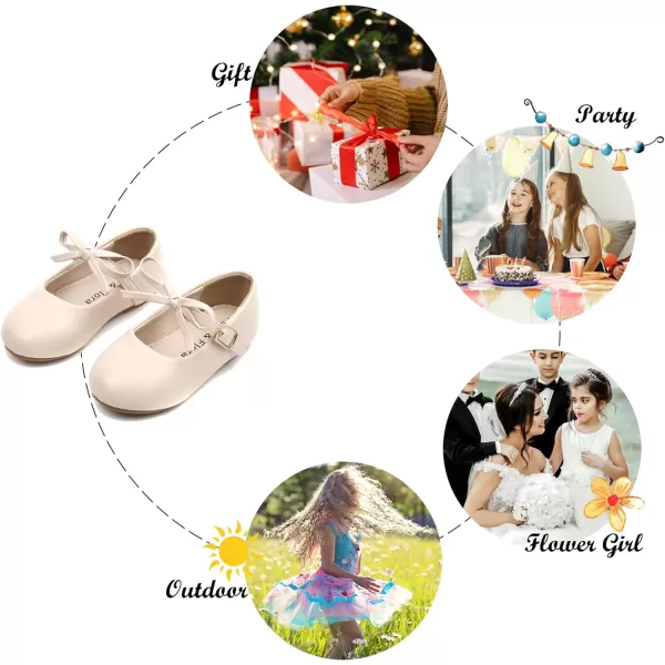 Felix &amp; Flora Toddler Little Girl Dress Shoes - Girl Mary Jane Flats Party School Wedding