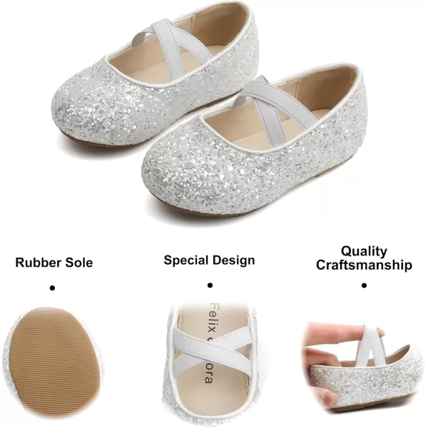 Felix &amp; Flora Toddler Little Girl Dress Shoes - Girl Mary Jane Flats Party School Wedding