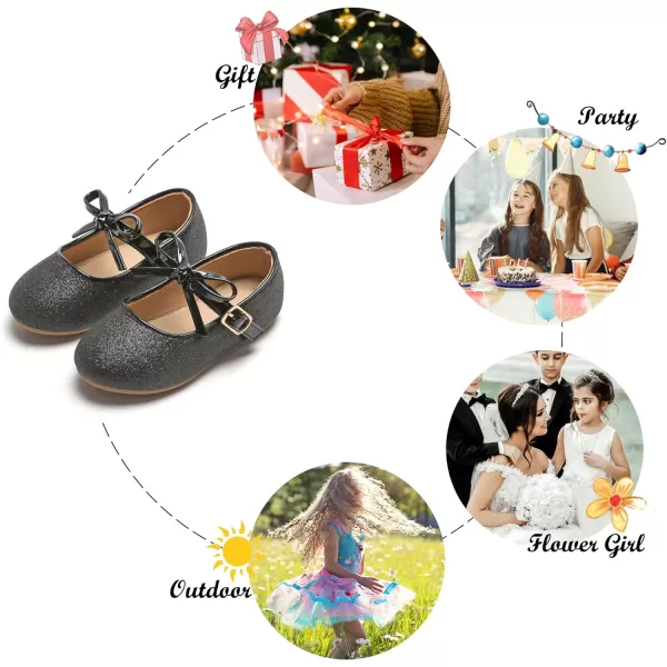 Felix &amp; Flora Toddler Little Girl Dress Shoes - Girl Mary Jane Flats Party School Wedding