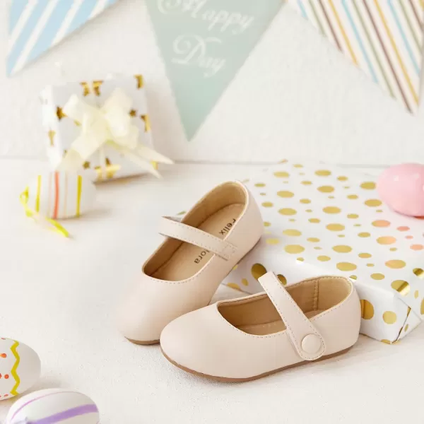 Felix &amp; Flora Toddler Little Girl Dress Shoes - Girl Mary Jane Flats Party School Wedding