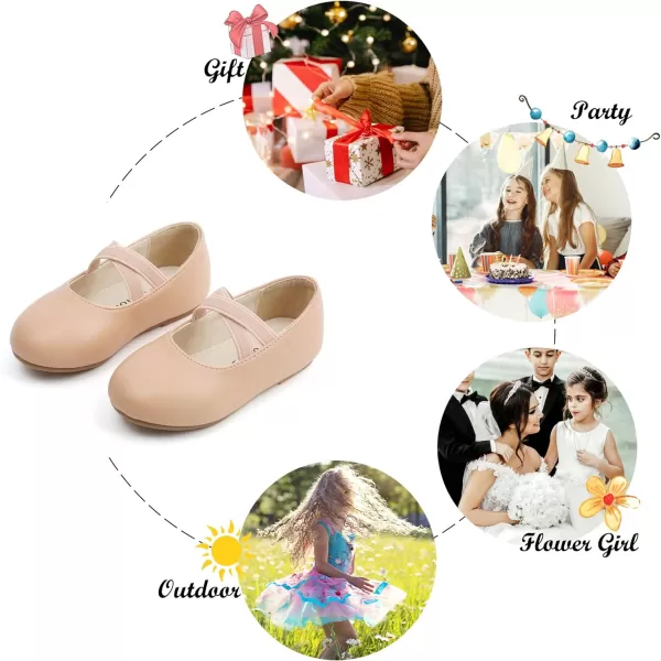 Felix &amp; Flora Toddler Little Girl Dress Shoes - Girl Mary Jane Flats Party School Wedding