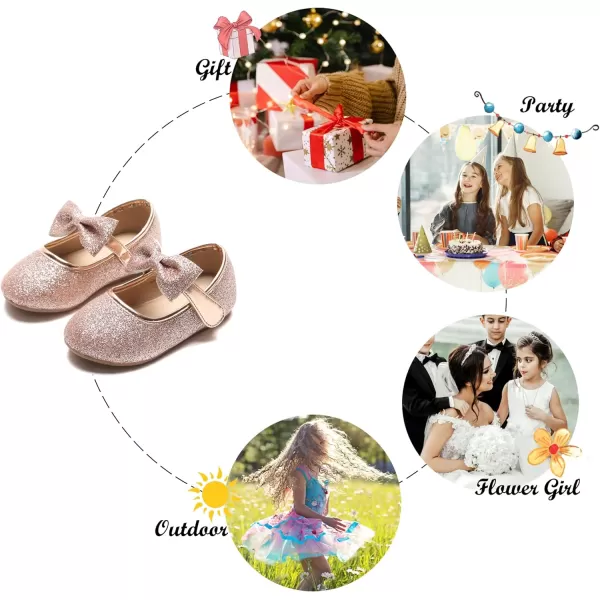 Felix &amp; Flora Toddler Little Girl Dress Shoes - Girl Mary Jane Flats Party School Wedding