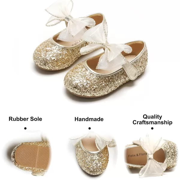 Felix &amp; Flora Toddler Little Girl Dress Shoes - Girl Mary Jane Flats Party School Wedding