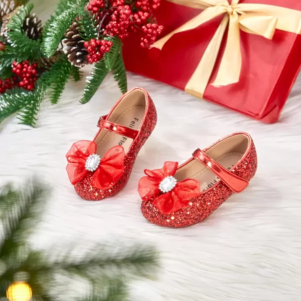 Felix &amp; Flora Toddler Little Girl Dress Shoes - Girl Mary Jane Flats Party School Wedding