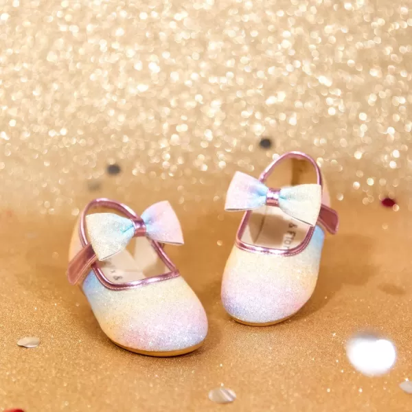Felix &amp; Flora Toddler Little Girl Dress Shoes - Girl Mary Jane Flats Party School Wedding