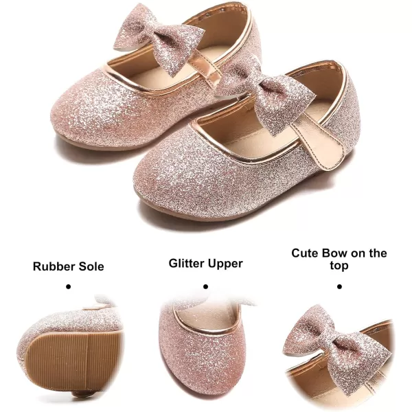 Felix &amp; Flora Toddler Little Girl Dress Shoes - Girl Mary Jane Flats Party School Wedding