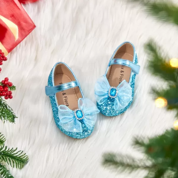 Felix &amp; Flora Toddler Little Girl Dress Shoes - Girl Mary Jane Flats Party School Wedding