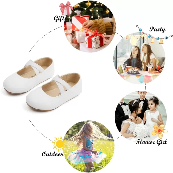 Felix &amp; Flora Toddler Little Girl Dress Shoes - Girl Mary Jane Flats Party School Wedding
