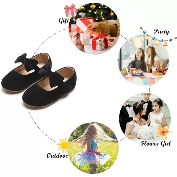 Felix &amp; Flora Toddler Little Girl Dress Shoes - Girl Mary Jane Flats Party School Wedding