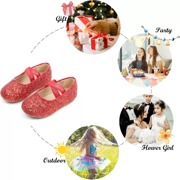 Felix &amp; Flora Toddler Little Girl Dress Shoes - Girl Mary Jane Flats Party School Wedding