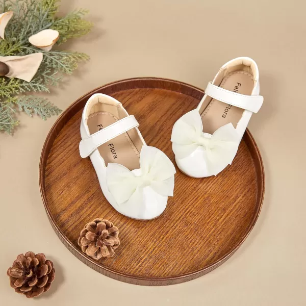 Felix &amp; Flora Toddler Little Girl Dress Shoes - Girl Mary Jane Flats Party School Wedding