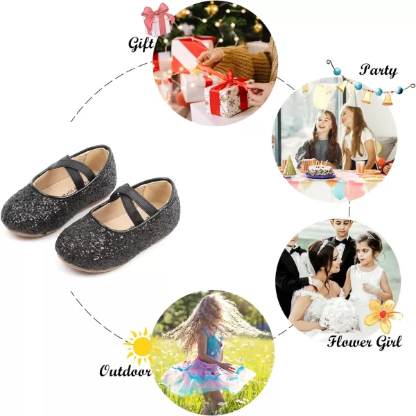 Felix &amp; Flora Toddler Little Girl Dress Shoes - Girl Mary Jane Flats Party School Wedding