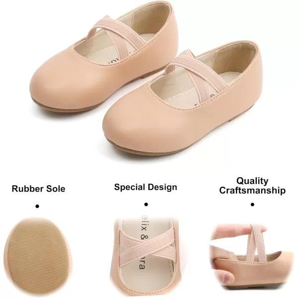 Felix &amp; Flora Toddler Little Girl Dress Shoes - Girl Mary Jane Flats Party School Wedding