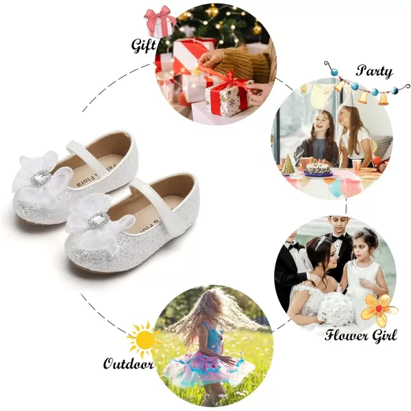 Felix &amp; Flora Toddler Little Girl Dress Shoes - Girl Mary Jane Flats Party School Wedding