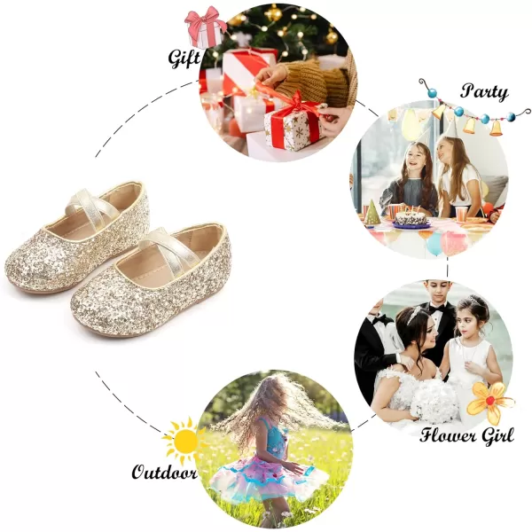Felix &amp; Flora Toddler Little Girl Dress Shoes - Girl Mary Jane Flats Party School Wedding