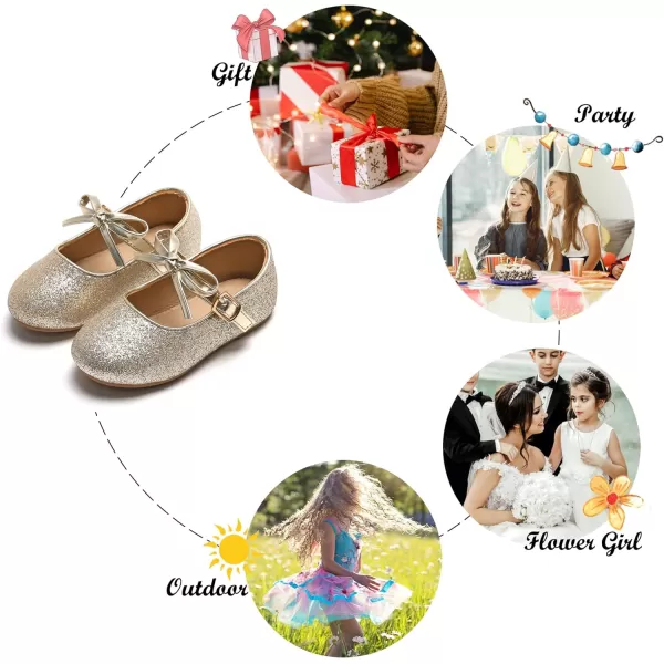 Felix &amp; Flora Toddler Little Girl Dress Shoes - Girl Mary Jane Flats Party School Wedding