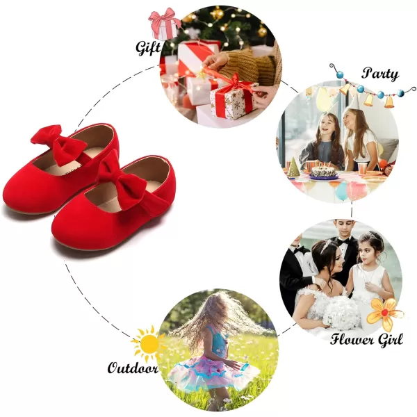 Felix &amp; Flora Toddler Little Girl Dress Shoes - Girl Mary Jane Flats Party School Wedding
