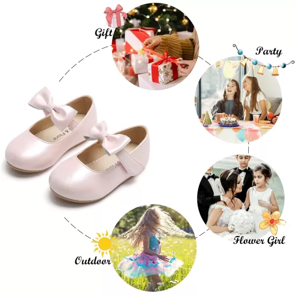 Felix &amp; Flora Toddler Little Girl Dress Shoes - Girl Mary Jane Flats Party School Wedding