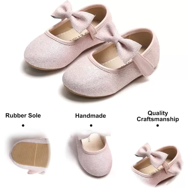 Felix &amp; Flora Toddler Little Girl Dress Shoes - Girl Mary Jane Flats Party School Wedding