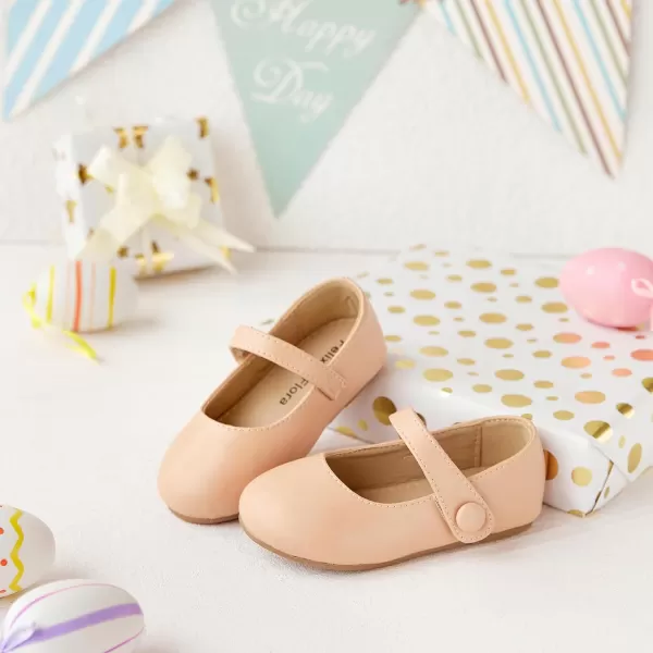 Felix &amp; Flora Toddler Little Girl Dress Shoes - Girl Mary Jane Flats Party School Wedding