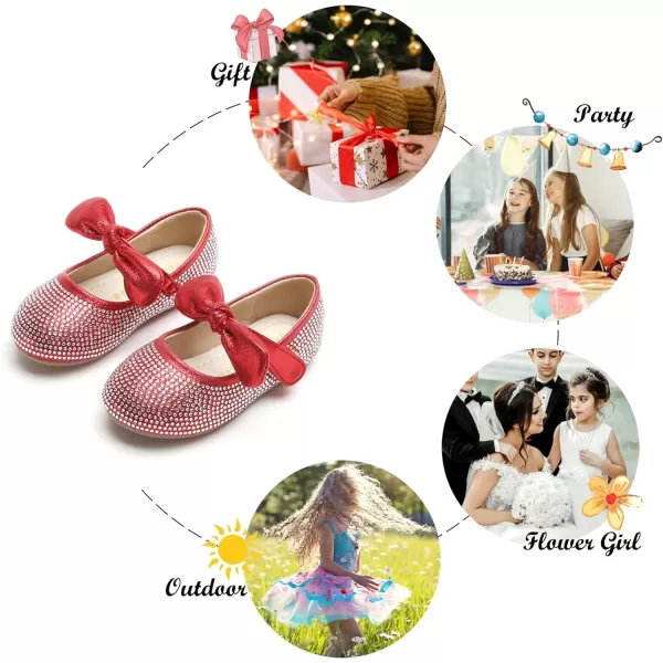 Felix &amp; Flora Toddler Little Girl Dress Shoes - Girl Mary Jane Flats Party School Wedding