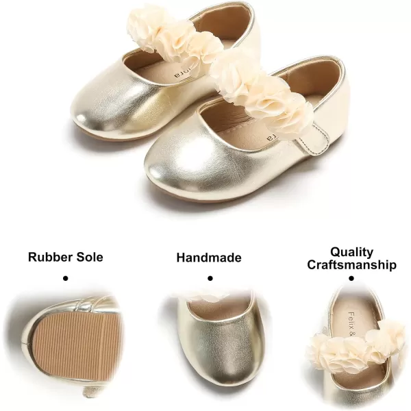 Felix &amp; Flora Toddler Little Girl Dress Shoes - Girl Mary Jane Flats Party School Wedding
