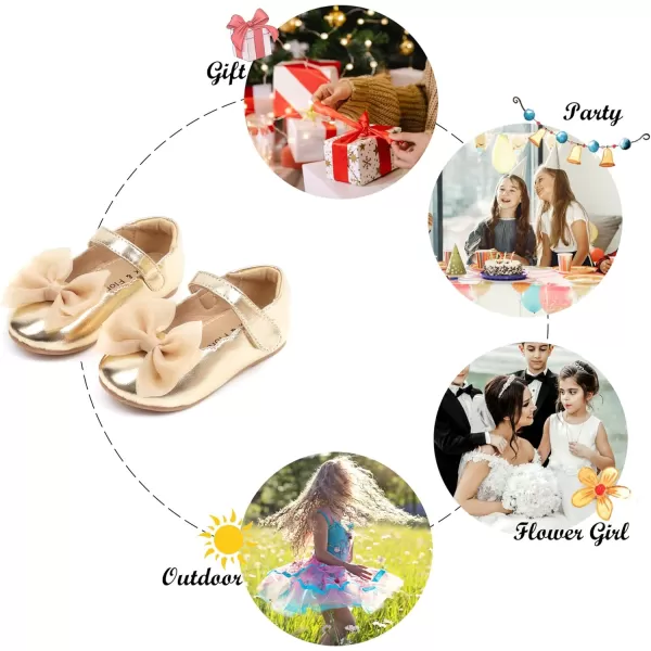 Felix &amp; Flora Toddler Little Girl Dress Shoes - Girl Mary Jane Flats Party School Wedding