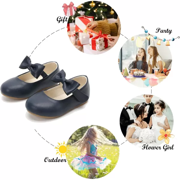 Felix &amp; Flora Toddler Little Girl Dress Shoes - Girl Mary Jane Flats Party School Wedding