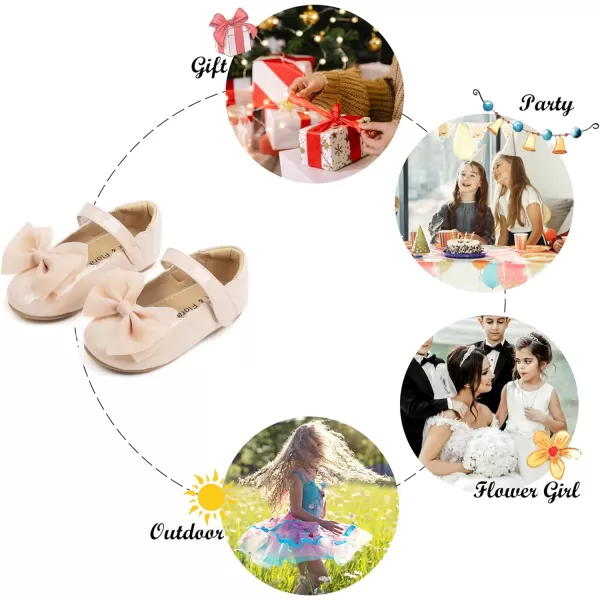 Felix &amp; Flora Toddler Little Girl Dress Shoes - Girl Mary Jane Flats Party School Wedding