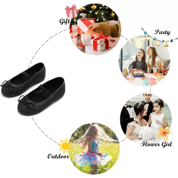 Felix &amp; Flora Toddler Little Girl Dress Shoes - Girl Mary Jane Flats Party School Wedding