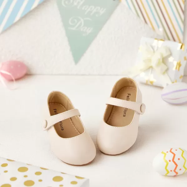 Felix &amp; Flora Toddler Little Girl Dress Shoes - Girl Mary Jane Flats Party School Wedding