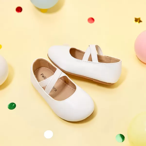 Felix &amp; Flora Toddler Little Girl Dress Shoes - Girl Mary Jane Flats Party School Wedding