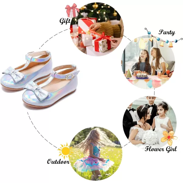 Felix &amp; Flora Toddler Little Girl Dress Shoes - Girl Mary Jane Flats Party School Wedding